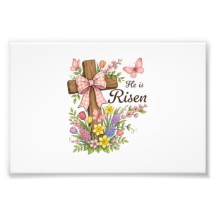 Foto Cruz Floral Cristã - Ele Ressuscitou Religiosa da