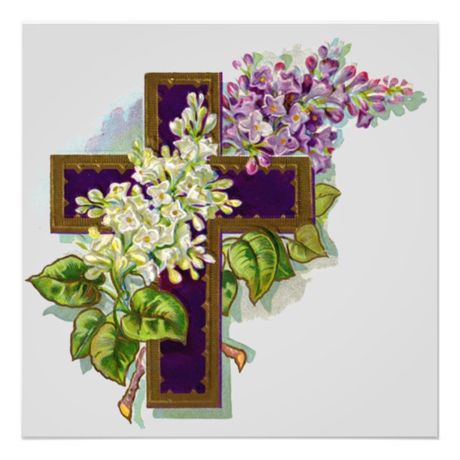 Foto Cruz Roxa E Flores (Frente)
