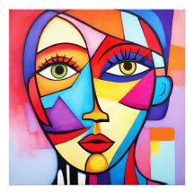 Cubismo Colorido de Abstrato