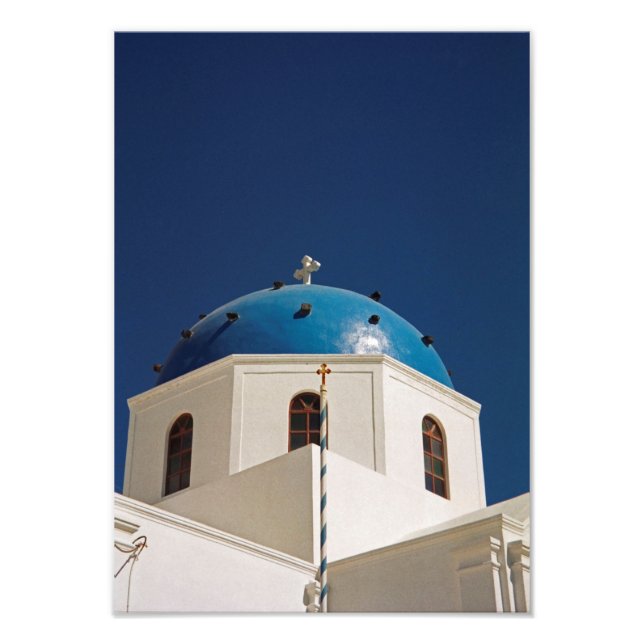 Foto Cúpula azul, Santorini, Grécia (Frente)