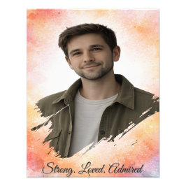 Foto Custom Photo Watercolor Valentine’s Gift for Him