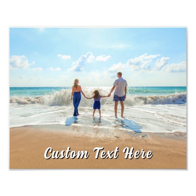 Foto Custom Your Photo Print Poster Personalized Text (Frente)