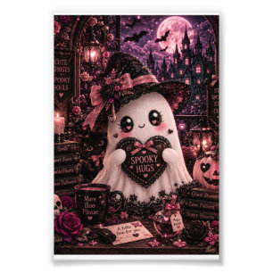 Foto Cute Gótico Rosa Fantasma Halloween Assustador Abr