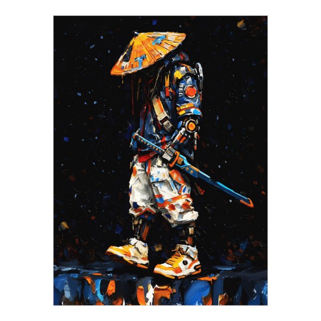 Foto Cyber Ninja Palette Knife Neon Orange Impasto (Frente)
