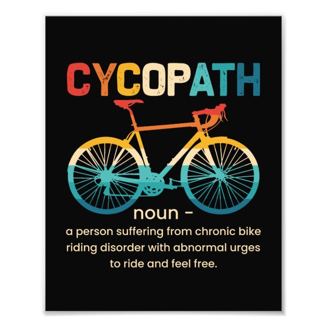 Foto Cycopath Funny Cycling para Ciclistas e Bikers (Frente)