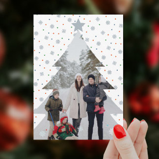 Foto da árvore de natal Elegante snowflakes