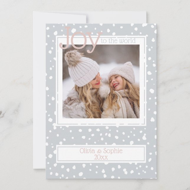 Foto da Cinza de Neve Flocos de Natal (Frente)