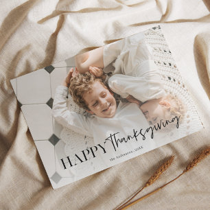 Foto da família Cartão postal de Ação de Graças