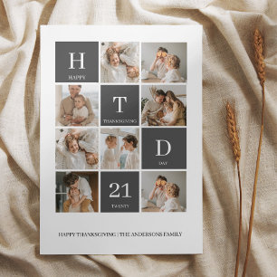 Foto da família Collage Feliz Dia de Ação de Gra