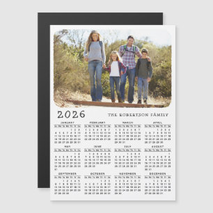 Foto da família de ímãs de calendário 2025 White B