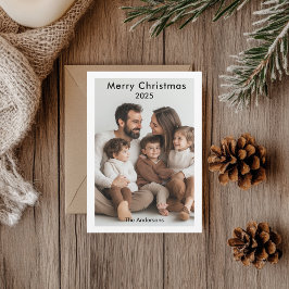 "Foto da família de Natal moderna minimalista e fe