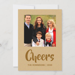 Foto da família Gold Foil Cartões de natal