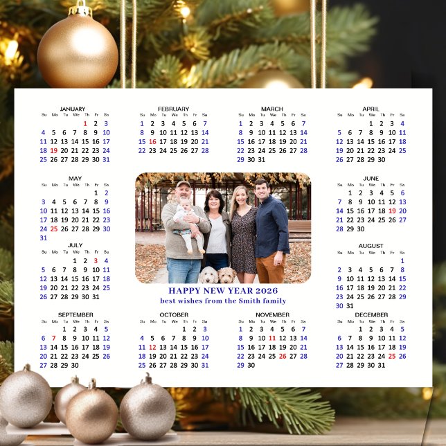 Foto da Família Moderna do Calendário 2026 minimal (Criador carregado)