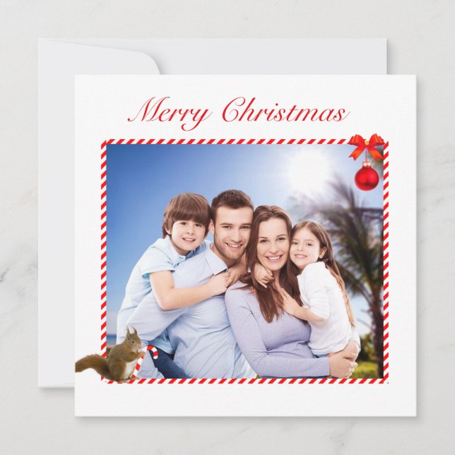 Foto da família personalizada moderna e Natal de e (Frente)