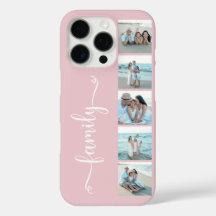 Foto da Família Script Blush Rosa