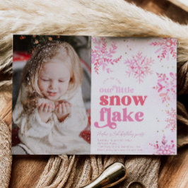 Foto da garota Convite de aniversário de inverno