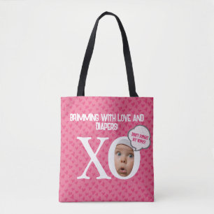 Foto da garota engraçada Tote Bag: Saco de toques