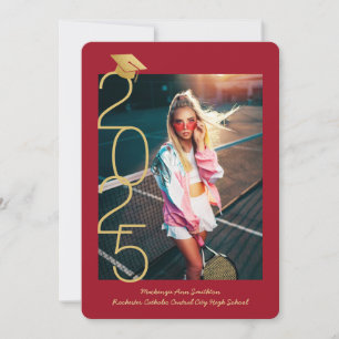 Foto da Graduação Vermelha 2022 Convite Open House