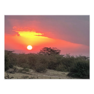 Foto da Impressão do Pôr do Sol Queniano