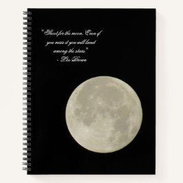 Foto da lua de cheio de lua moleskin