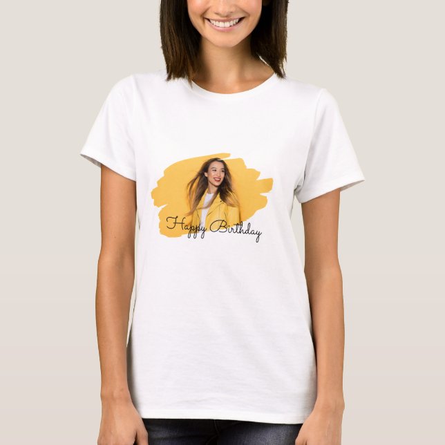 Foto da marca personalizada Parabéns, T-Shirt (Frente)