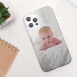 Foto da Tipografia Minimalista Moderna "Love You L<br><div class="desc">Esta design apresenta uma fotografia de quadro de cheio e uma saudação de tipografia simples e minimalista que diz "AMA VOCÊ PERDE". Você pode personalizar esta capa de telefone com sua própria foto e texto... Disponível em muitos tamanhos para todos os diferentes modelos de telefones. Faz um presente fabuloso para...</div>