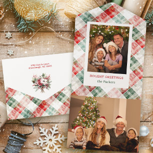 Foto da Xadrez de Natal Rustic Watercolor
