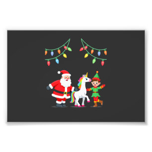 Foto Dabbing Papai Noel Elfo Unicórnio Natal Crianças M