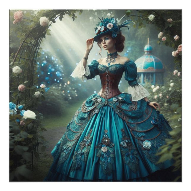 Foto Dama de Jardim Vitoriano Vintage Steampunk (Frente)