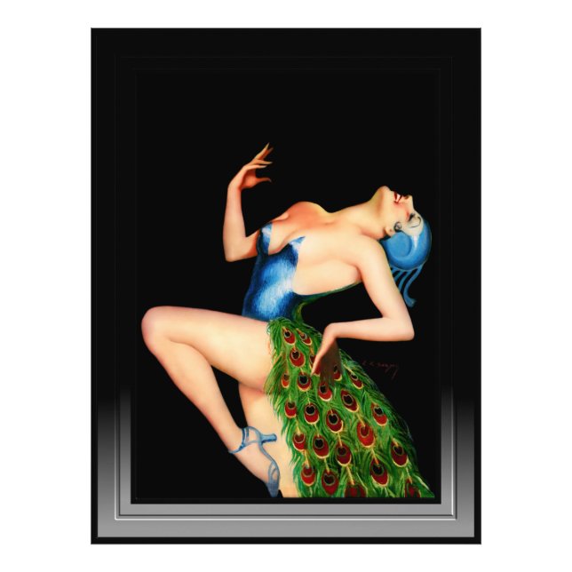 Foto Dançarino Peacock por Earle Kulp Bergey (Frente)