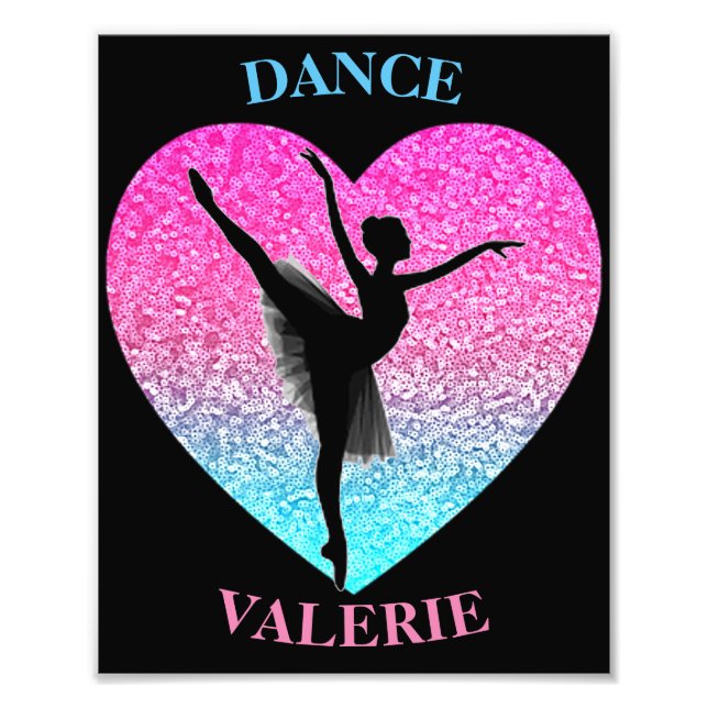 Foto Dance Ballerina com nome personalizado (Frente)