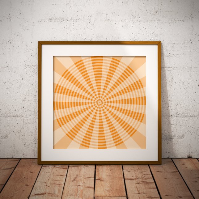 Foto Dandelion, Espiral Laranja, Arte Abstrata Boho (Criador carregado)
