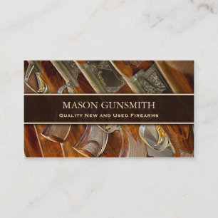 Foto das armas - Gunsmith - cartão de visita