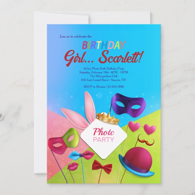 Foto de ambos os Convites de aniversário (Frente)