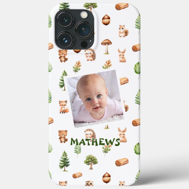 Foto de Animais da Floresta Woodland Boho (Verso)