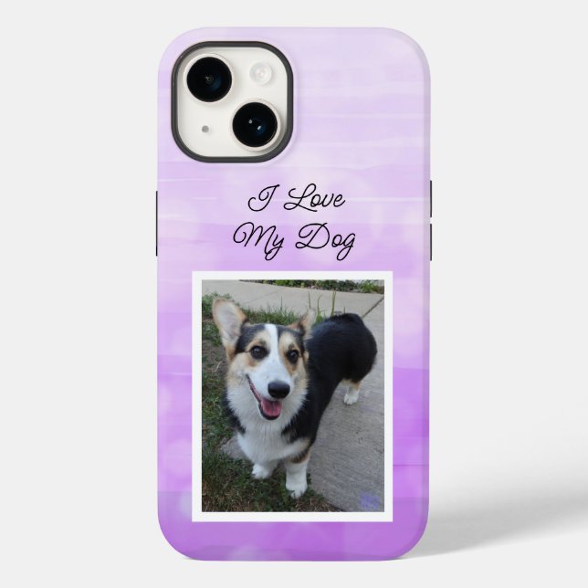Foto de animal de estimação personalizada Eu amo m (Verso)