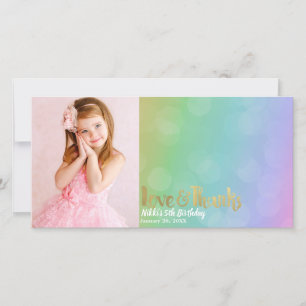 Foto de Aniversário Arco-íris Amor & Agradecimento