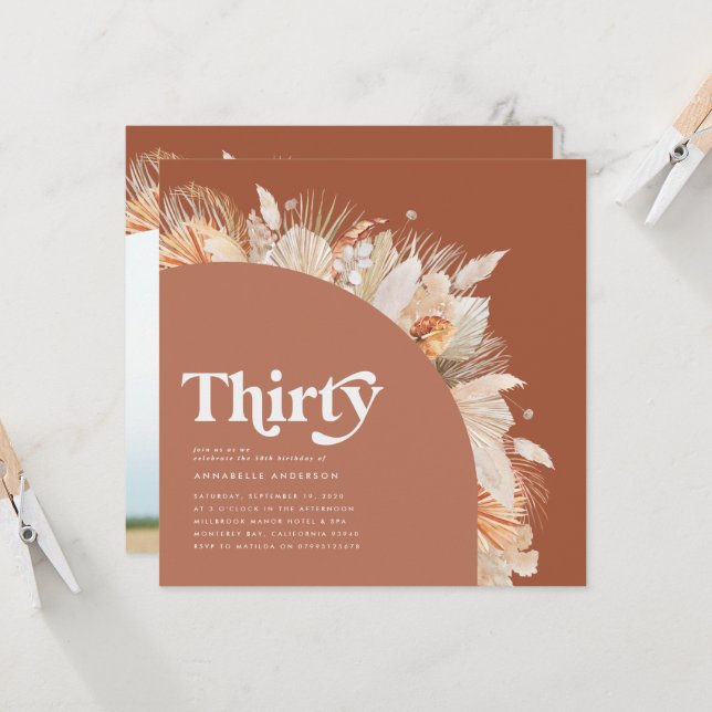 Foto de aniversário de 30 anos de erva-pampas mode (Frente/Verso In Situ)