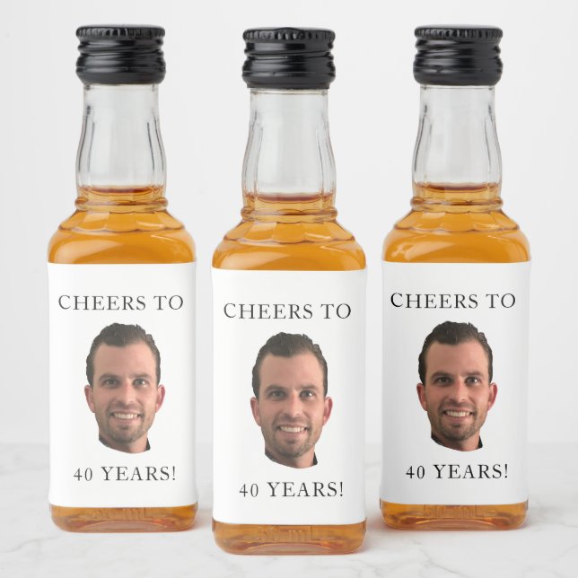 Foto de aniversário engraçada e cara de cara 40 an (Garrafas)
