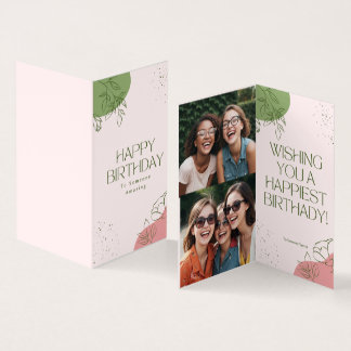 Foto de aniversário estético floral de gata