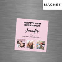 Foto de aniversário melhores amigos magnetos cor-d