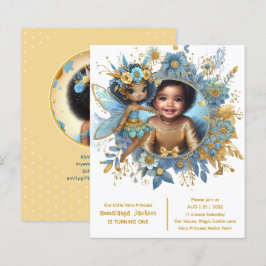 Foto de Aniversário Pequena Fada Negra Princesa Af