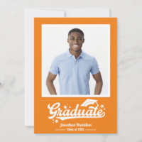 Foto de anúncio de graduação laranja