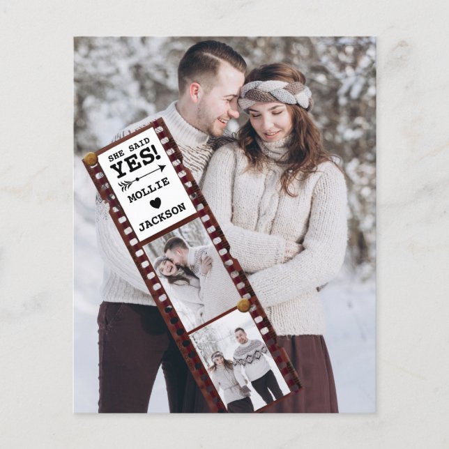 Foto De Anúncio Do Noivado De Orçamento Ela Disse  (Frente)