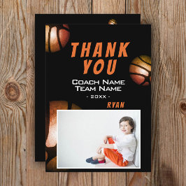 Foto de basquete moderno Obrigado Cartão de treina