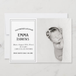 Foto de Bebê Moderno Obrigado Anúncio de Nasciment