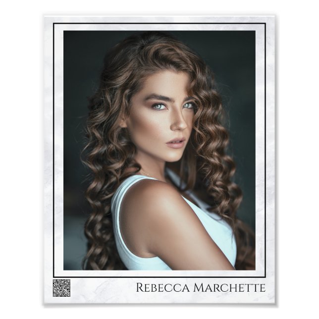 Foto de Cabeça de Ator em Mármore | Impressão de F (Frente)