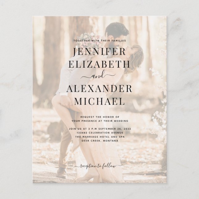 Foto De Caligrafia Simples De Orçamento Em Um Únic (Frente)