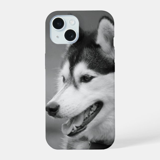 Foto de Cão Preto e Branco Personalizável (Verso)