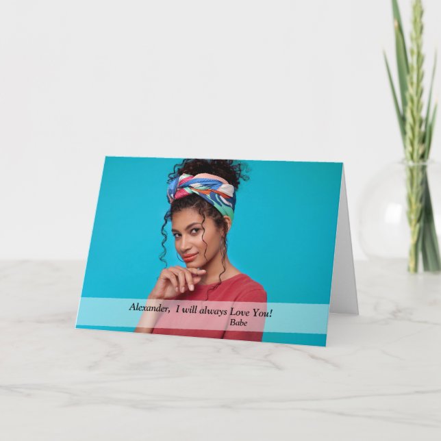 Foto de Cartão de Aniversário Personalizada (Frente)